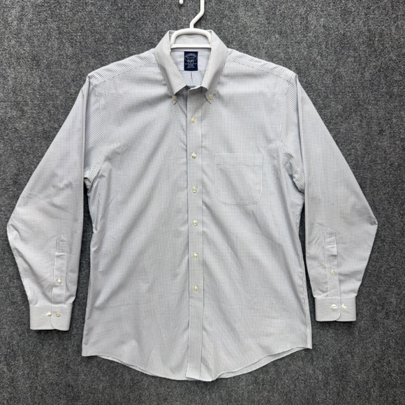 Mens Brooks Brothers the original polo shirt button up dress size 16.5 34/35 - Picture 1 of 5